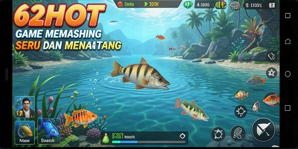 Tangkapan ikan yang menakjubkan dalam gameplay 62HOT.