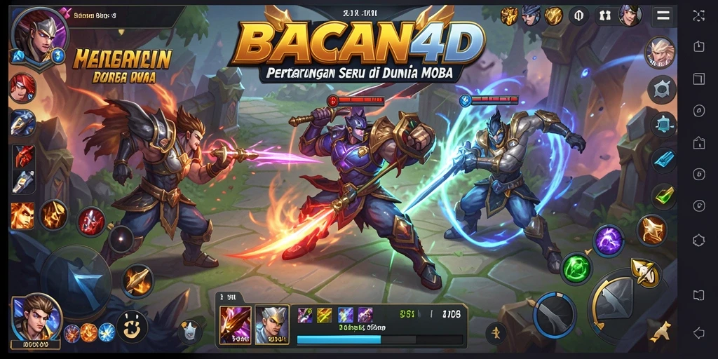 Tampilan gameplay BACAN4D yang mendebarkan dalam pertarungan tim.