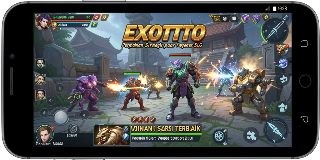 Tampilan menawan dari gameplay strategis EXOTOTO.