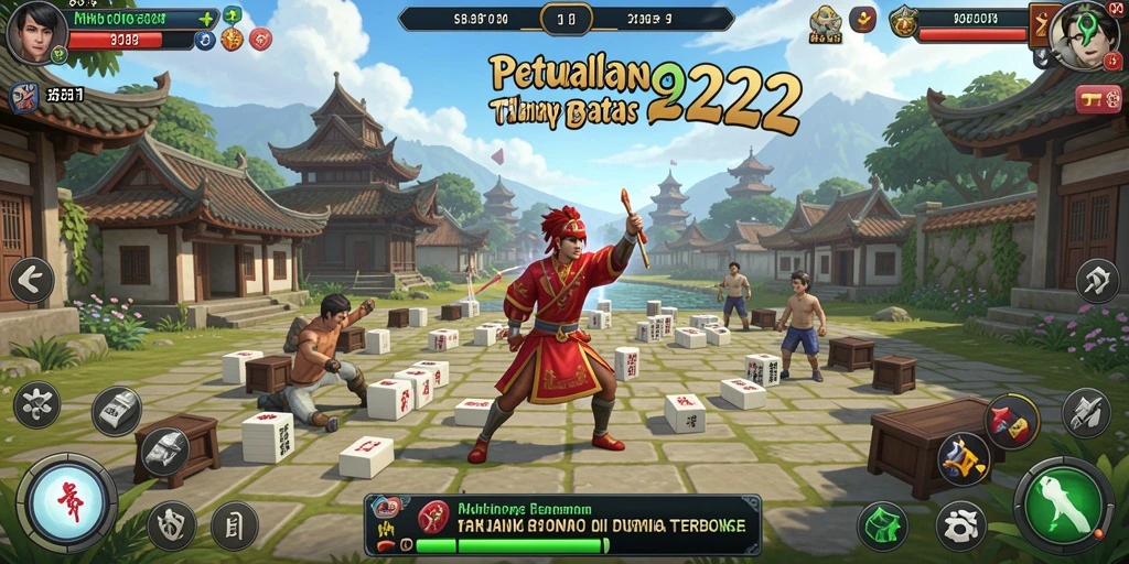 Tampilan gameplay seru di dunia terbuka MAHJONG222.
