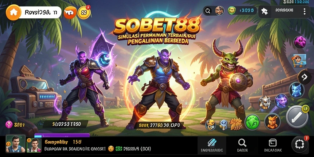Tangkapan layar gameplay SOBET88 menampilkan pengalaman simulasi interaktif.